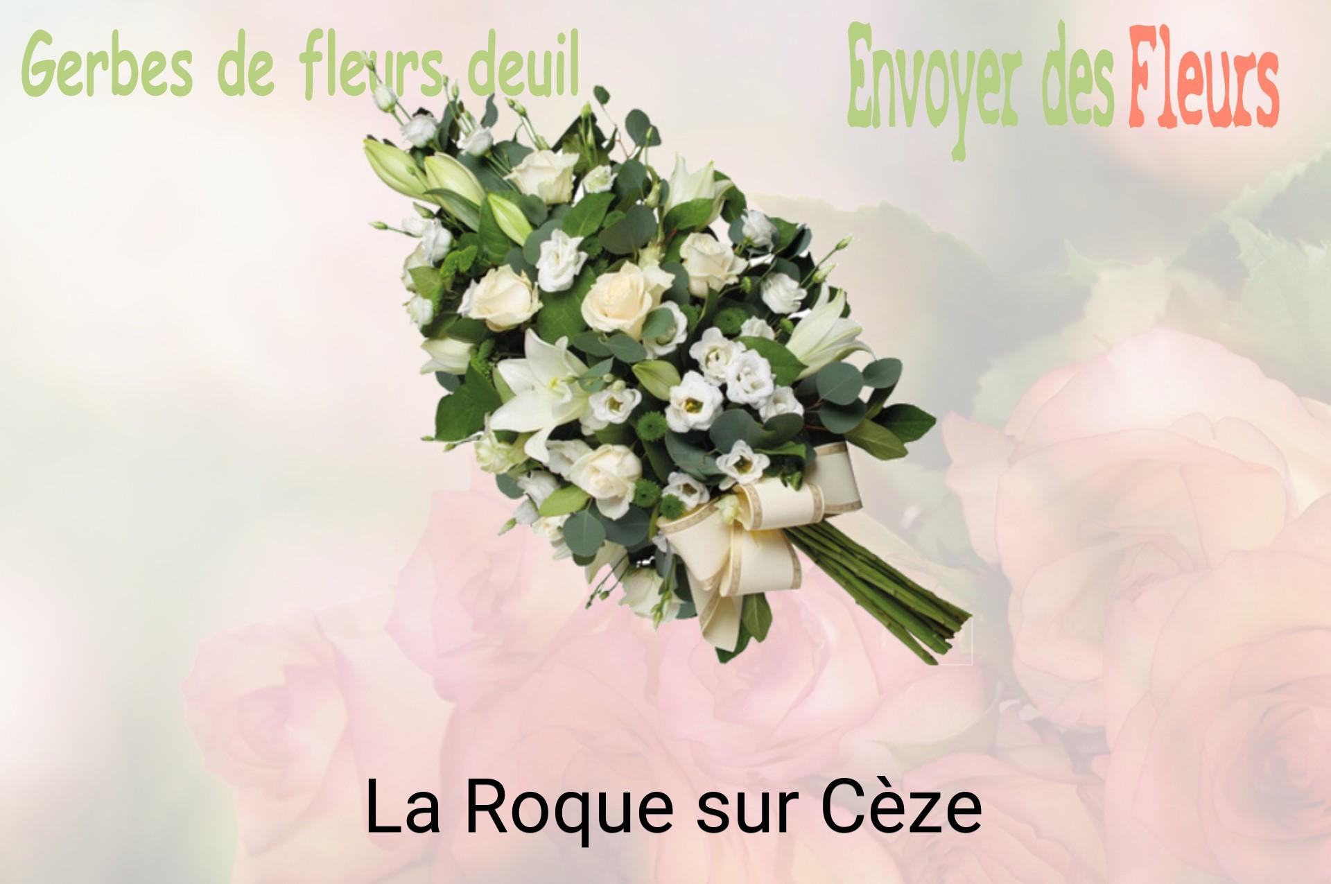 Gerbe de fleurs de deuil livrée à La Roque-sur-Cèze